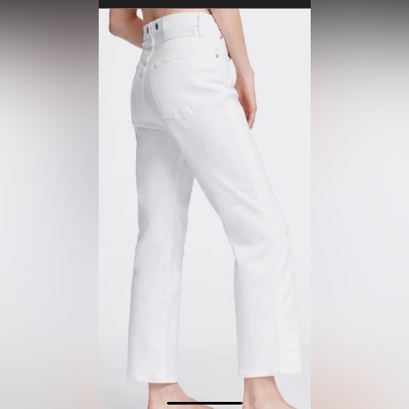 NWT Rag & Bone Maya High Rise Ankle Straight Worn In Vintage White Size 31 - Picture 3 of 12